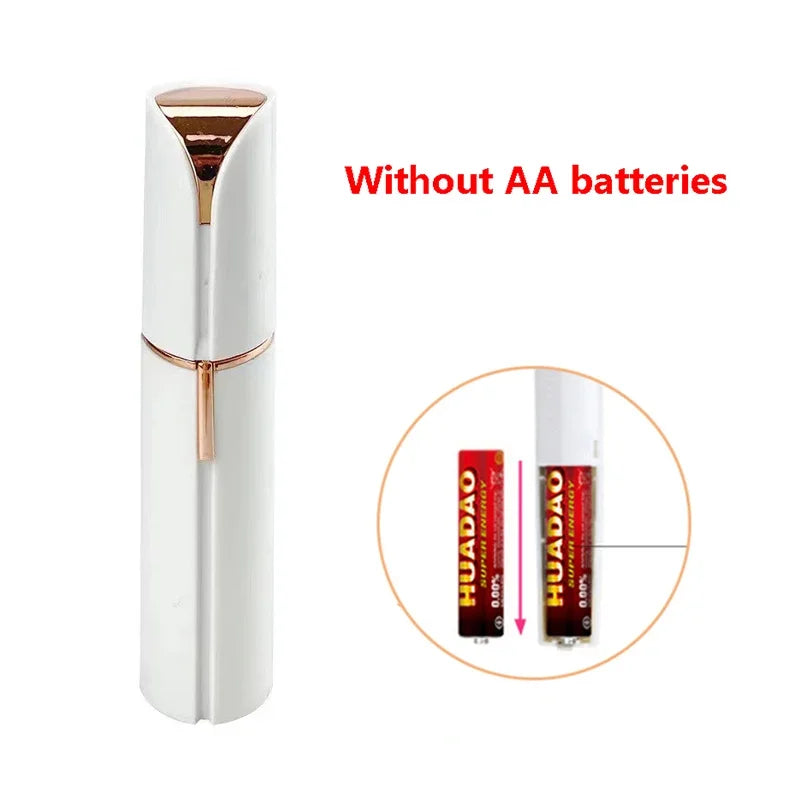 Electric Facial Hair Remover – Lipstick Shape, Painless & Portable Epilator for Eyebrows & Bikini Line