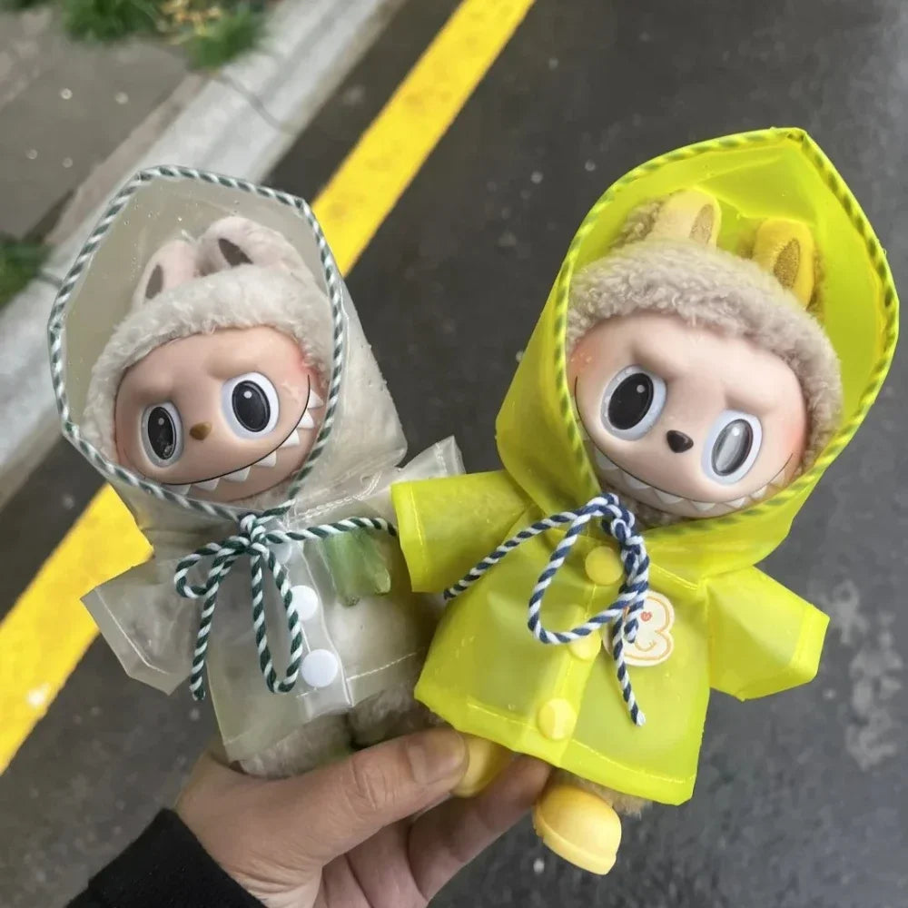 Labubu Raincoat & Boots Set – Fits 15–17cm Dolls