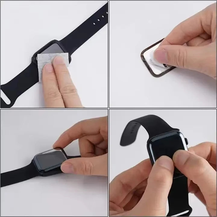 3D Full Cover Screen Protector for Apple Watch – Ultra, Series 9/8/7/6/SE/5/4/3 – 49mm/45mm/44mm/41mm/40mm – Soft Hydrogel Film