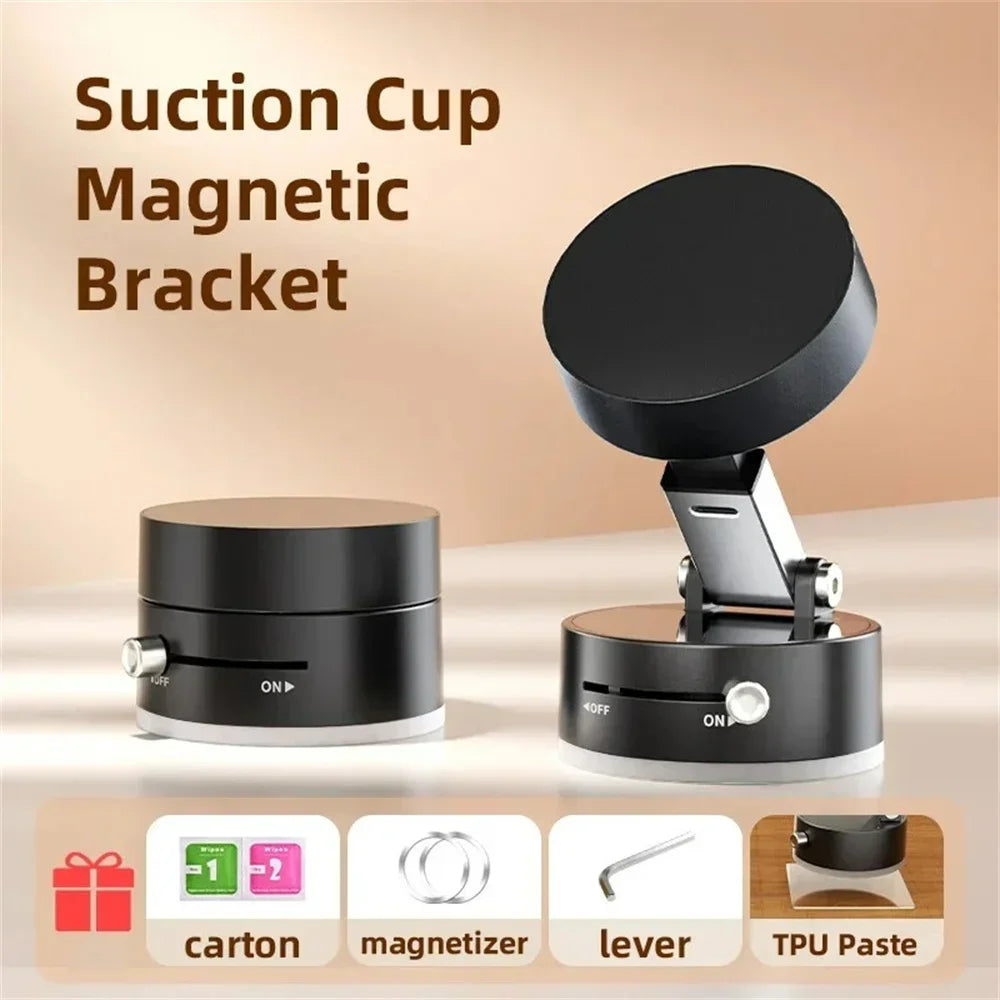 Adjustable Magnetic Car Phone Mount – Double-Sided Suction Cup Holder for Dashboard & Windshield