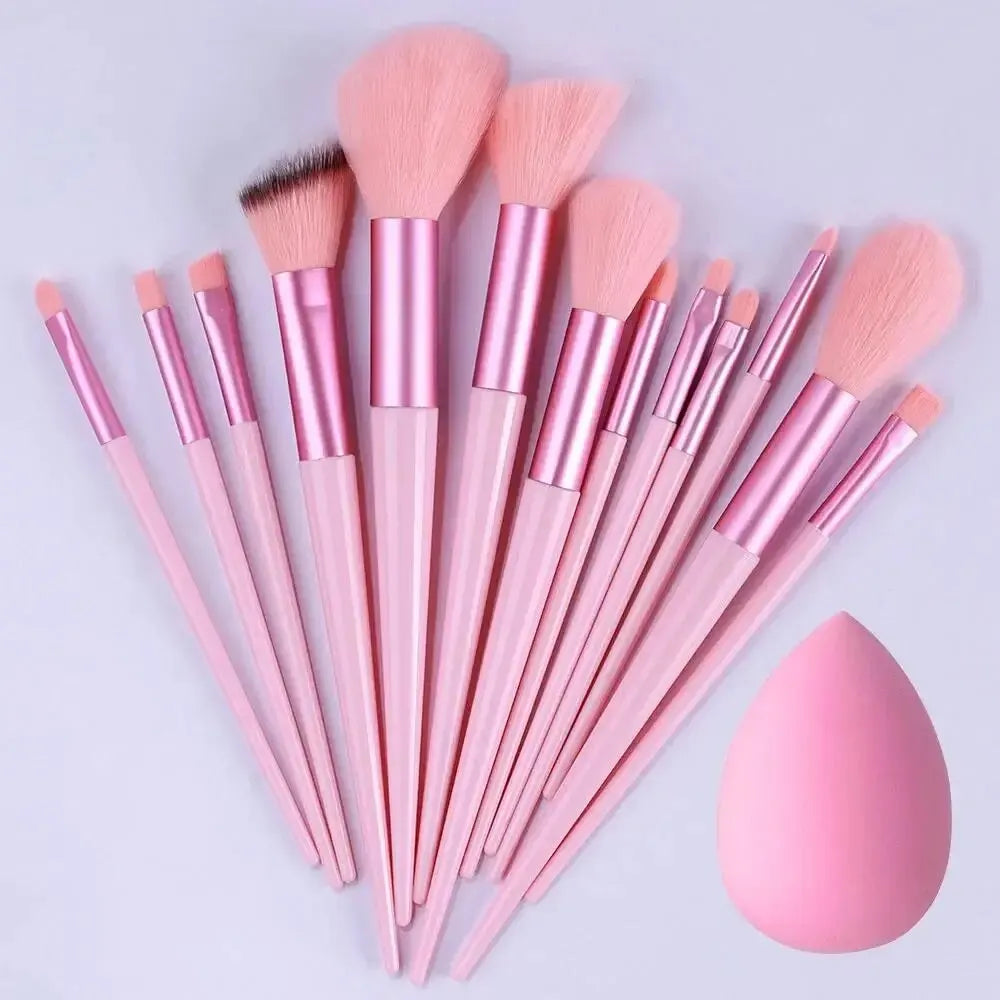 13PCS Soft Makeup Brush Set – Foundation, Eyeshadow & Blending Brushes