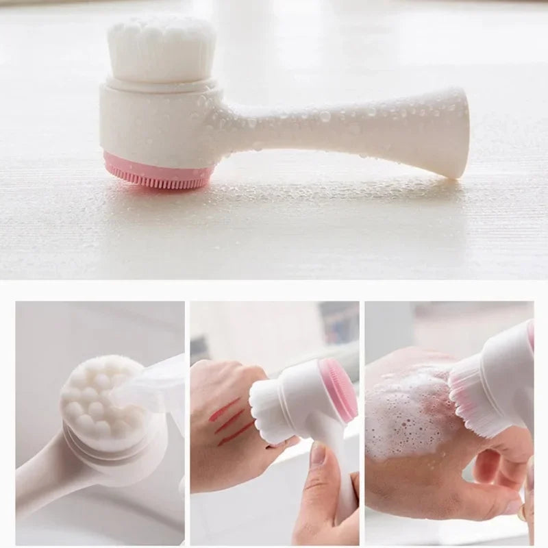 2-in-1 Silicone Face Brush – Deep Cleansing & Gentle Exfoliation