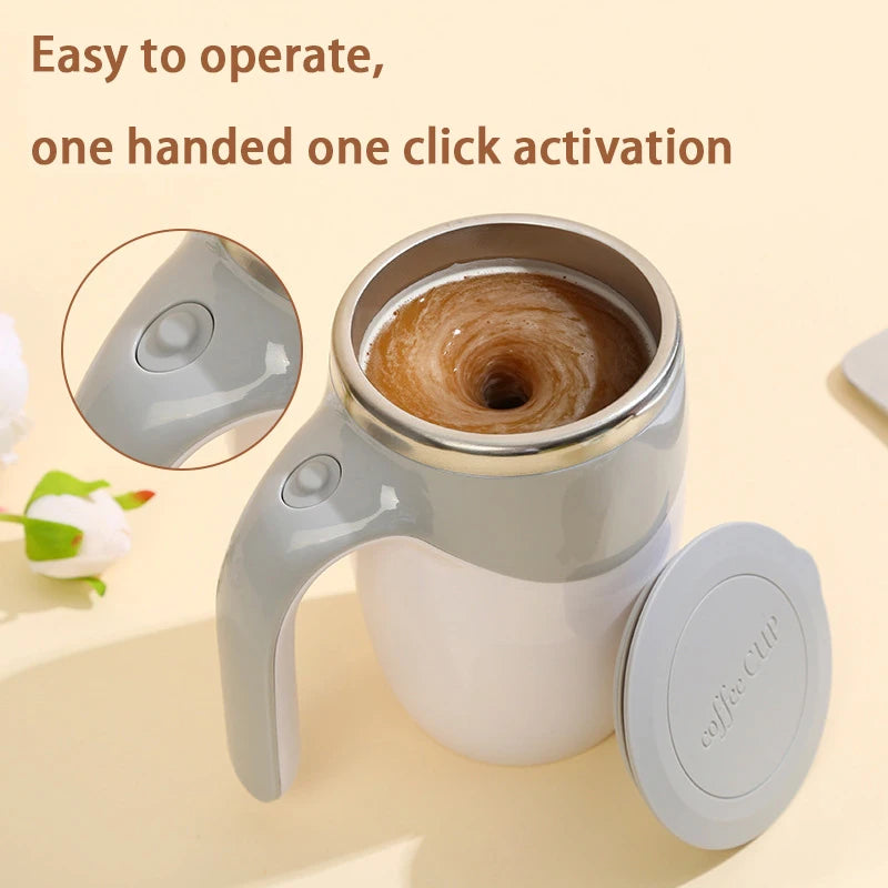 Self-Stirring Coffee Mug – Automatic Magnetic Mixer for Coffee, Milk & More