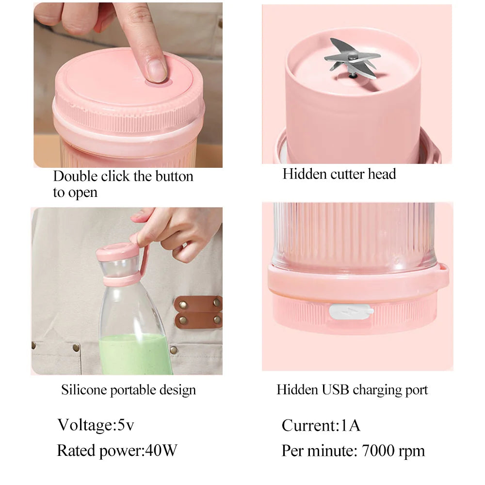 Portable USB Rechargeable Juice Blender Bottle – Smoothies On the Go