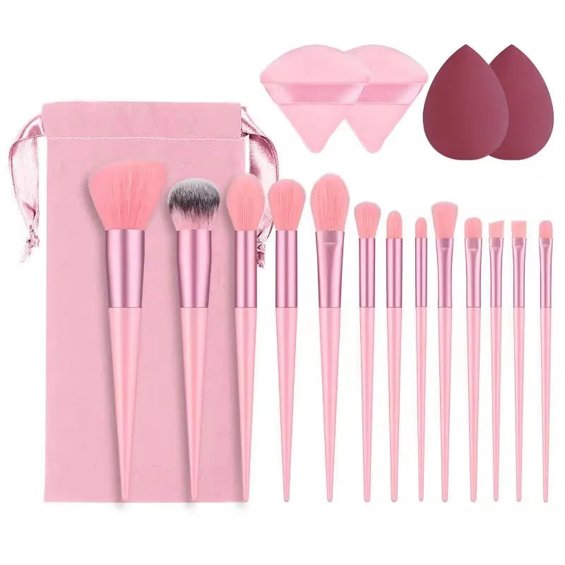 13PCS Soft Makeup Brush Set – Foundation, Eyeshadow & Blending Brushes