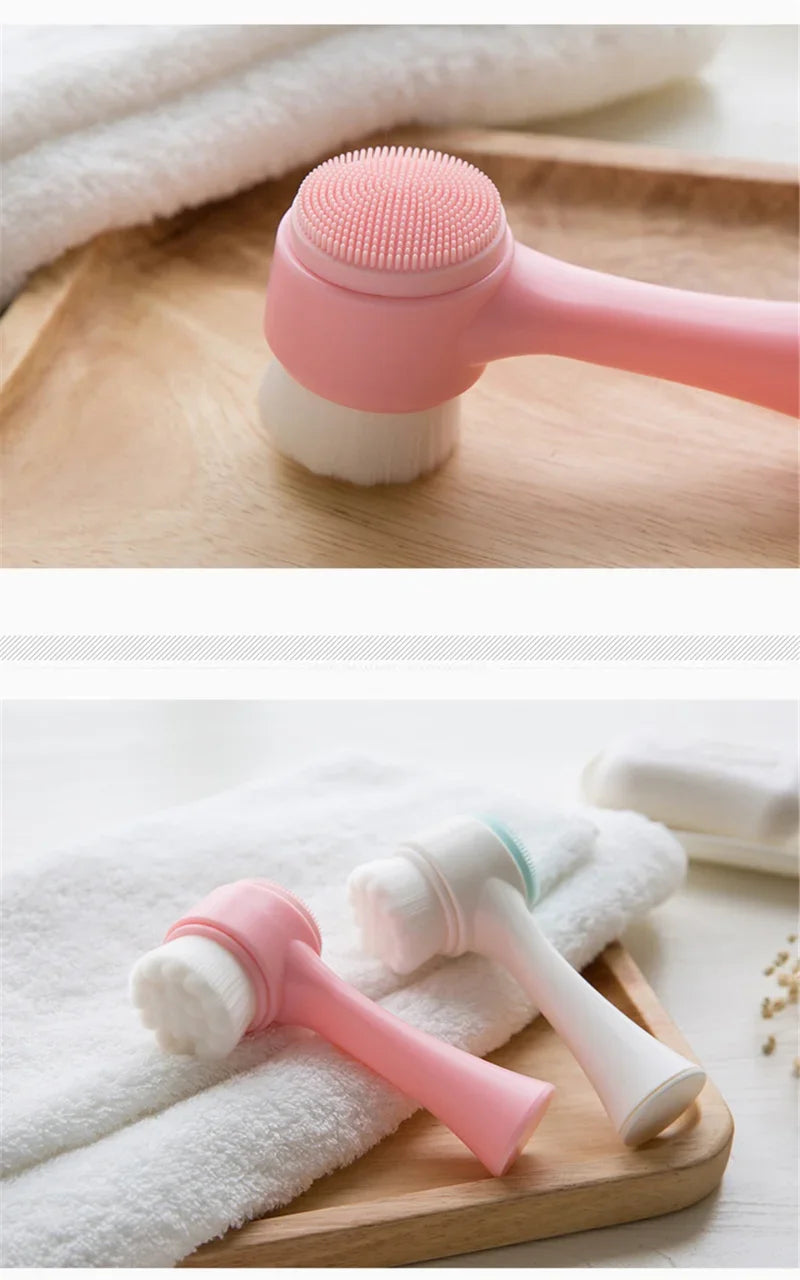 2-in-1 Silicone Face Brush – Deep Cleansing & Gentle Exfoliation
