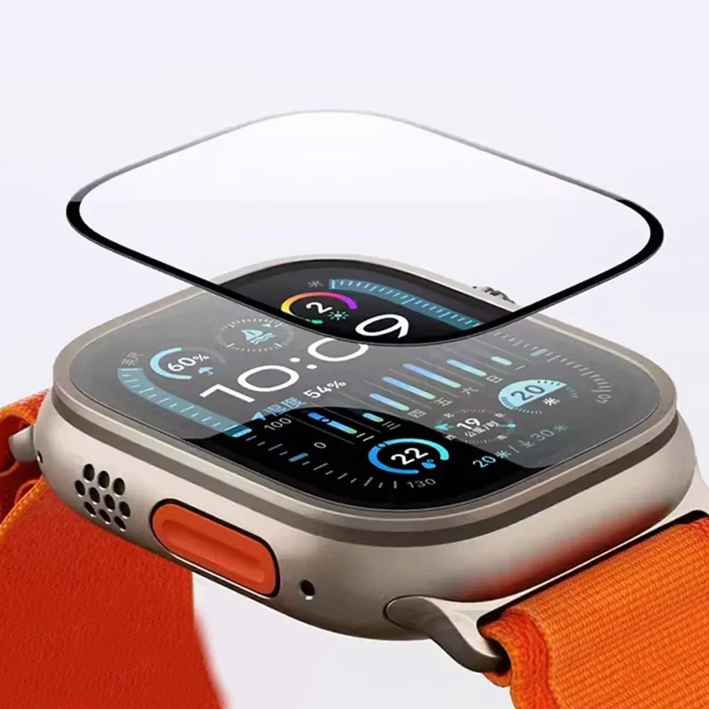 3D Full Cover Screen Protector for Apple Watch – Ultra, Series 9/8/7/6/SE/5/4/3 – 49mm/45mm/44mm/41mm/40mm – Soft Hydrogel Film