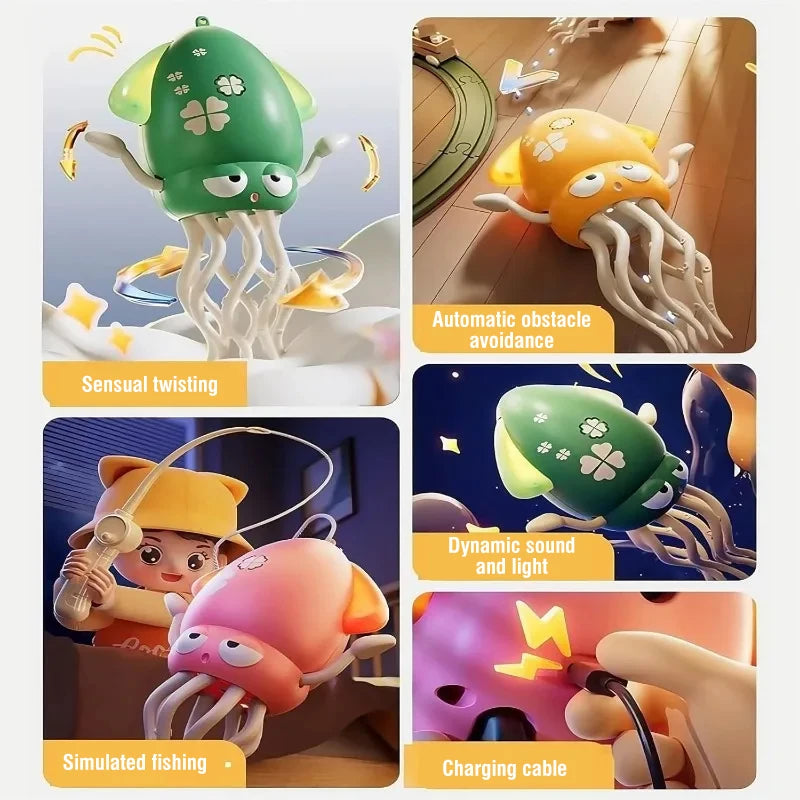 Electric Dancing Octopus – Anti-Stress Toy with Lights & Music for Kids & Pets