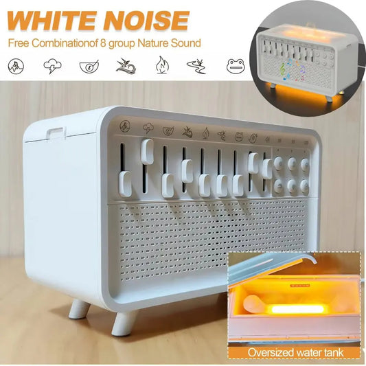 Sleep Better Every Night – 4-in-1 White Noise Machine with LED Night Light, Bluetooth Speaker & Humidifier