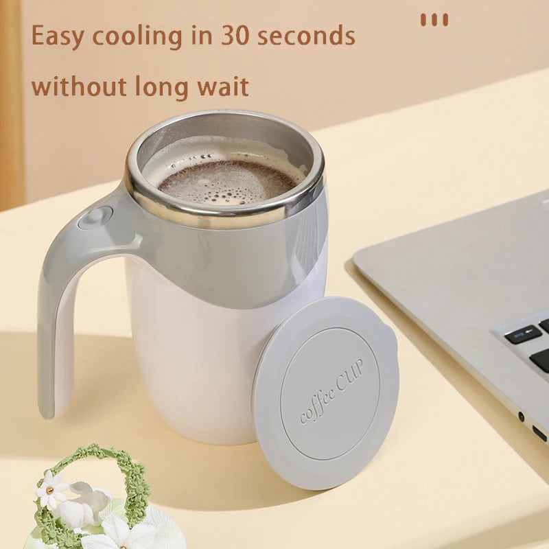 Self-Stirring Coffee Mug – Automatic Magnetic Mixer for Coffee, Milk & More