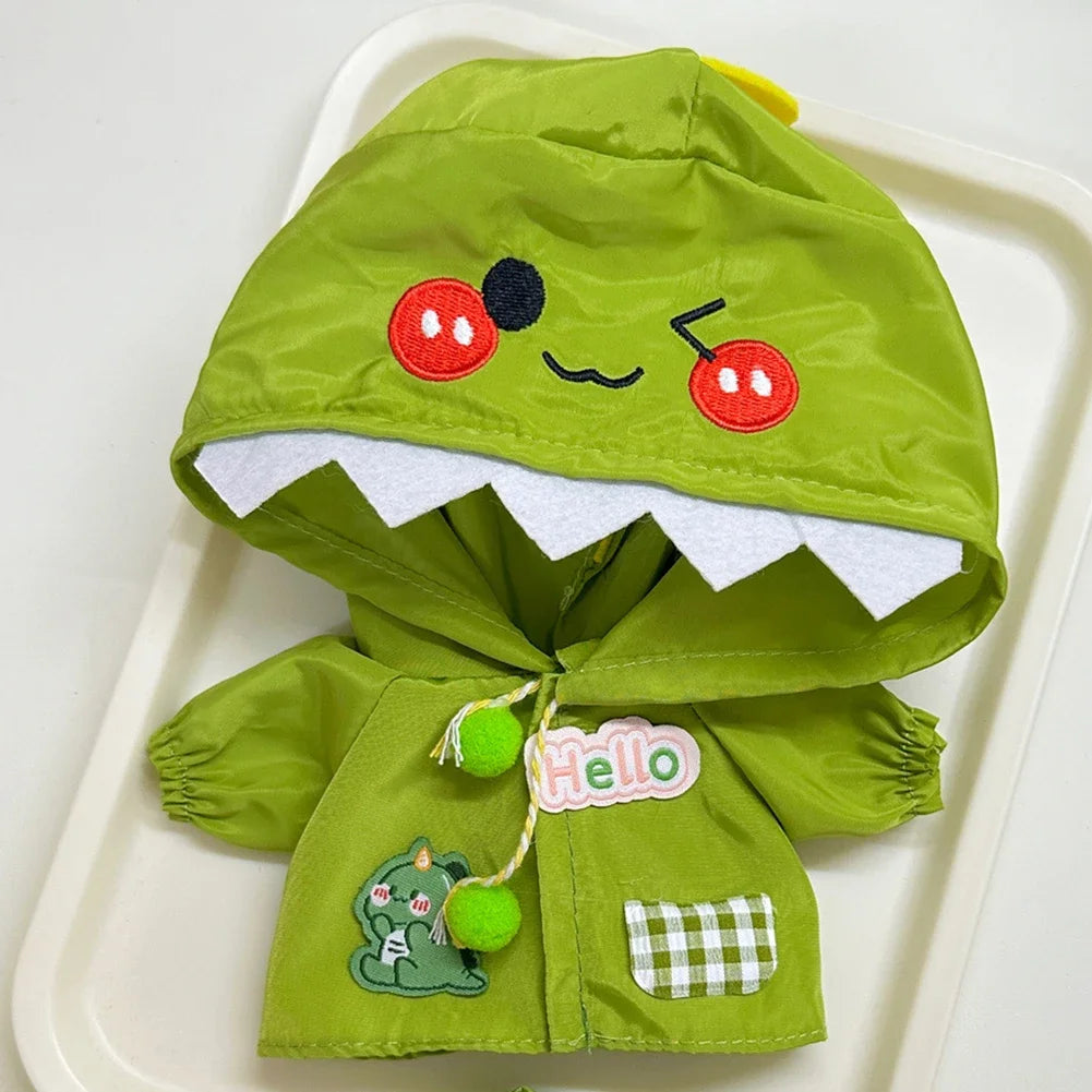 Labubu Raincoat & Boots Set – Fits 15–17cm Dolls