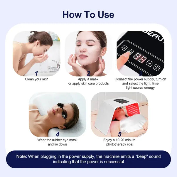 7-Color LED Face & Body Light Therapy Lamp – Skin Rejuvenation & Anti-Wrinkle SPA Device