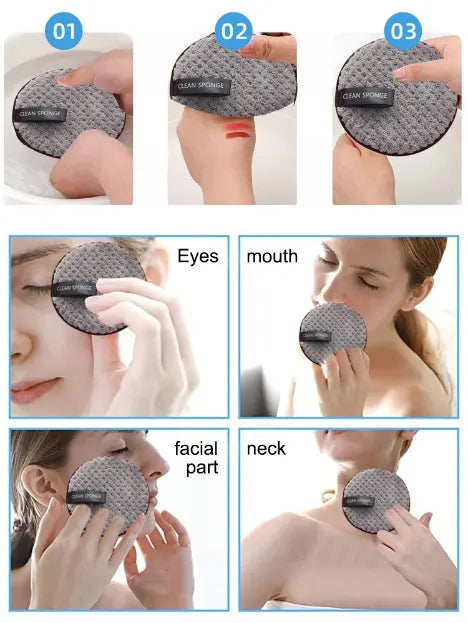 Reusable Makeup Remover Pads – 4pcs Eco-Friendly Washable Rounds