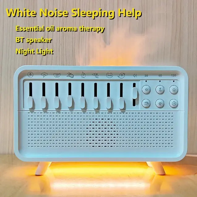 Sleep Better Every Night – 4-in-1 White Noise Machine with LED Night Light, Bluetooth Speaker & Humidifier