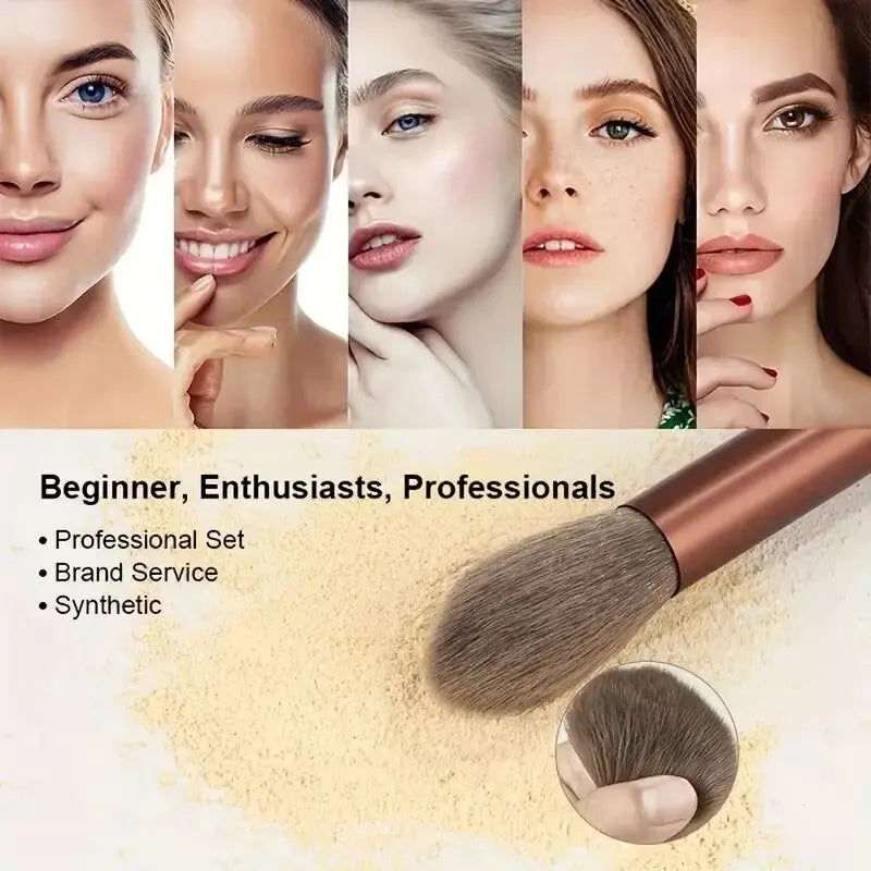 13PCS Soft Makeup Brush Set – Foundation, Eyeshadow & Blending Brushes