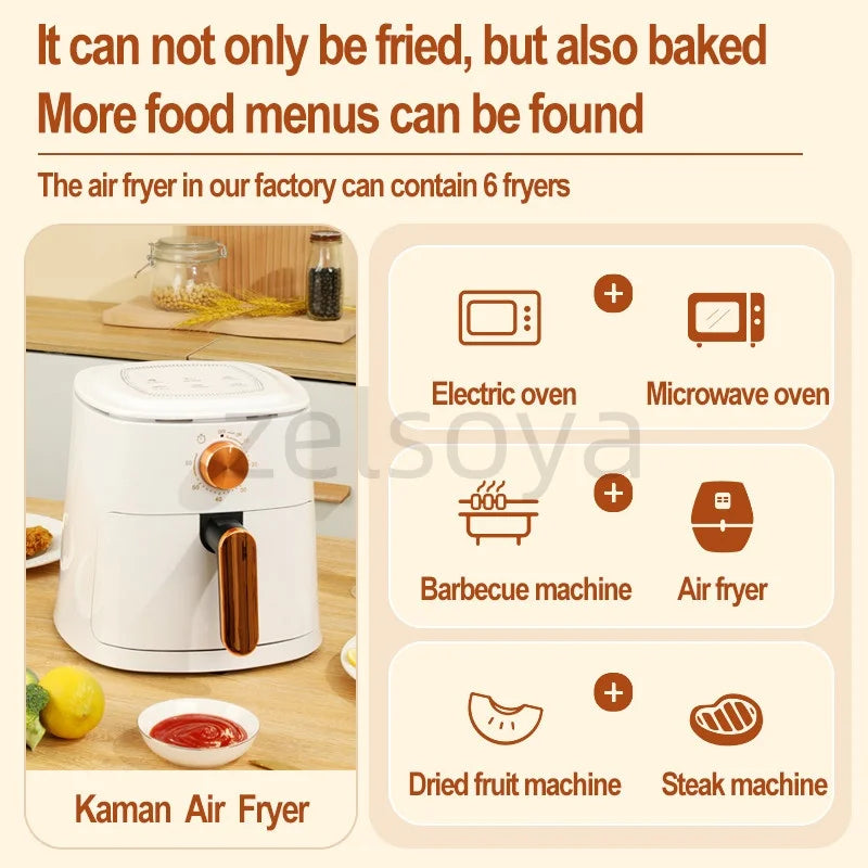 Premium Large Capacity Air Fryer – Oil-Free Smart Cooking with Visual Control