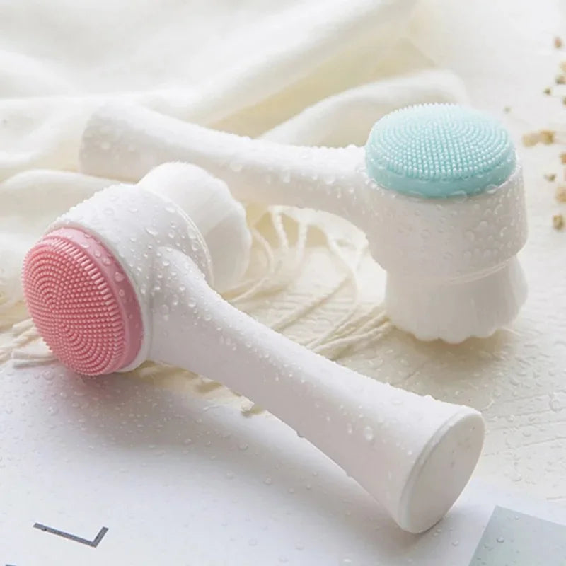 2-in-1 Silicone Face Brush – Deep Cleansing & Gentle Exfoliation