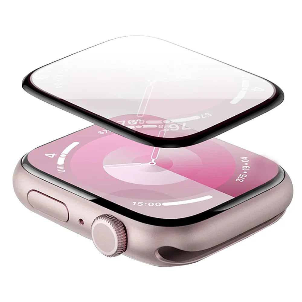 3D Full Cover Screen Protector for Apple Watch – Ultra, Series 9/8/7/6/SE/5/4/3 – 49mm/45mm/44mm/41mm/40mm – Soft Hydrogel Film