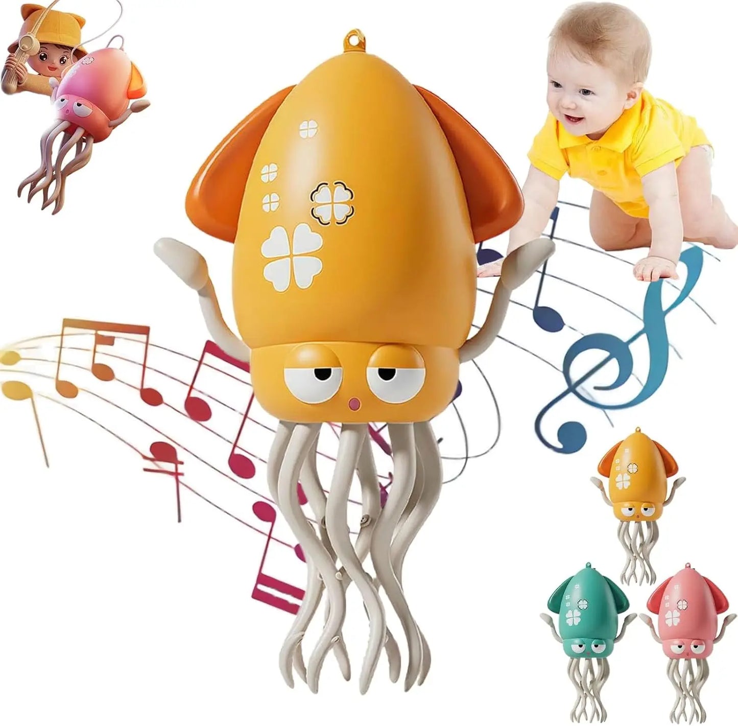 Electric Dancing Octopus – Anti-Stress Toy with Lights & Music for Kids & Pets