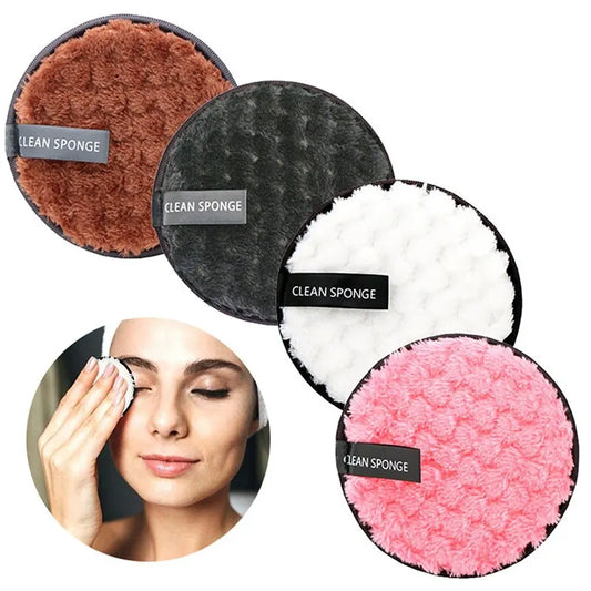 Reusable Makeup Remover Pads – 4pcs Eco-Friendly Washable Rounds