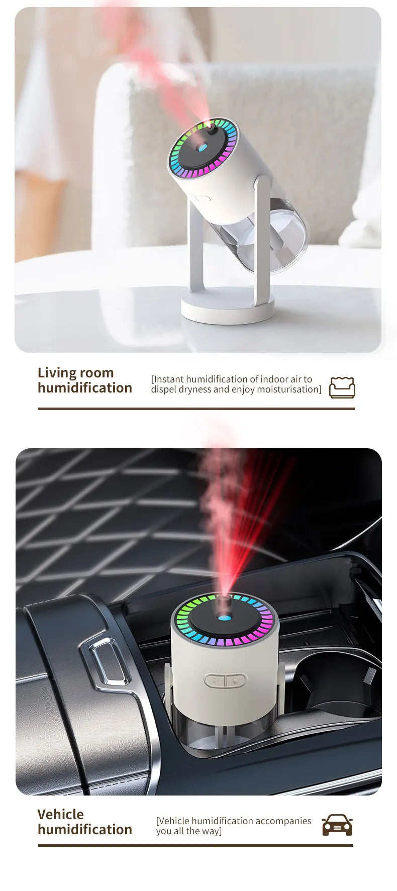 USB Starry Sky Humidifier – Heavy Fog Aromatherapy Diffuser for Car, Home & Desk