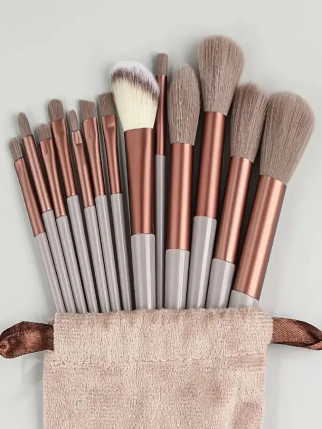 13PCS Soft Makeup Brush Set – Foundation, Eyeshadow & Blending Brushes