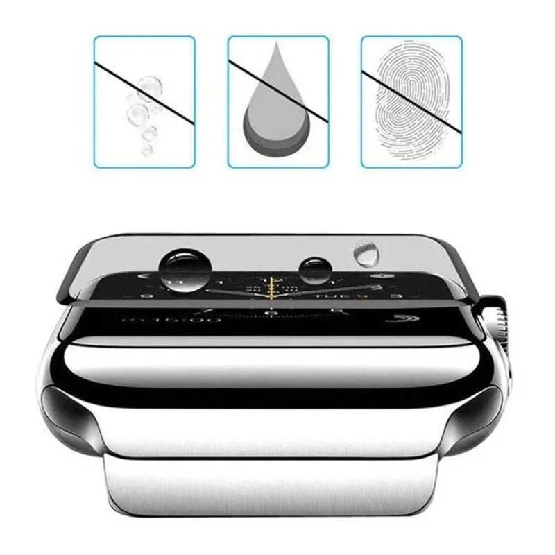3D Full Cover Screen Protector for Apple Watch – Ultra, Series 9/8/7/6/SE/5/4/3 – 49mm/45mm/44mm/41mm/40mm – Soft Hydrogel Film