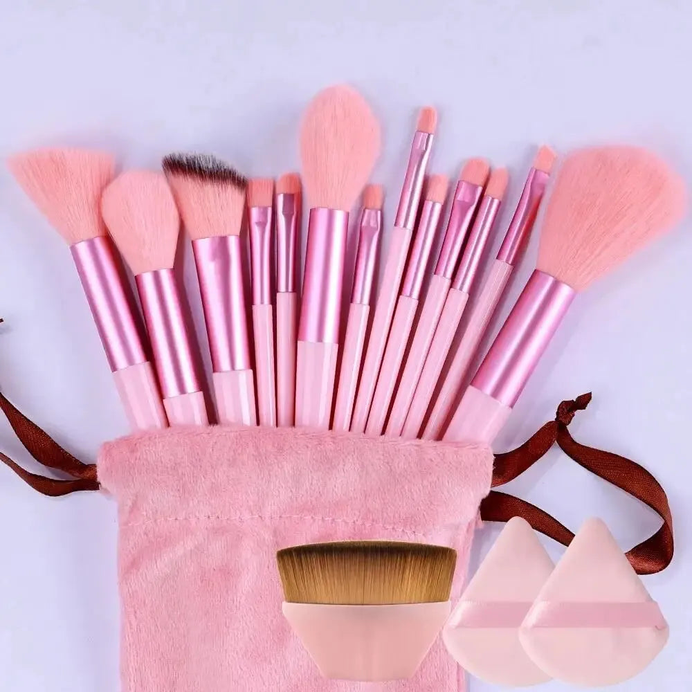 13PCS Soft Makeup Brush Set – Foundation, Eyeshadow & Blending Brushes