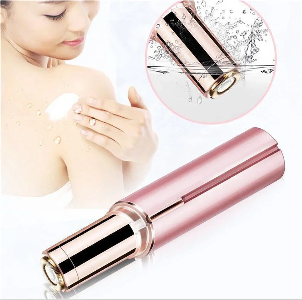 Electric Facial Hair Remover – Lipstick Shape, Painless & Portable Epilator for Eyebrows & Bikini Line