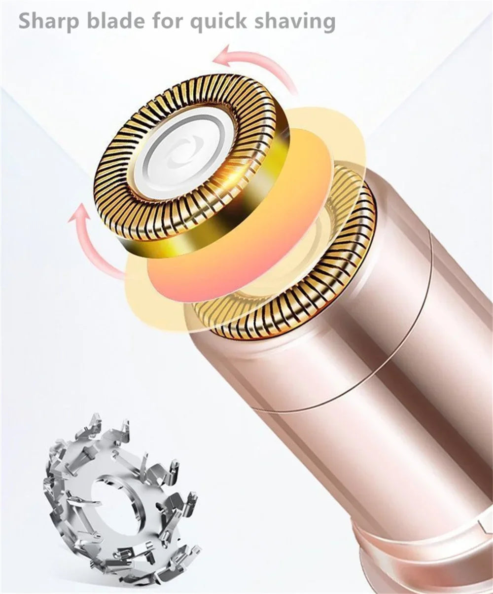 Electric Facial Hair Remover – Lipstick Shape, Painless & Portable Epilator for Eyebrows & Bikini Line