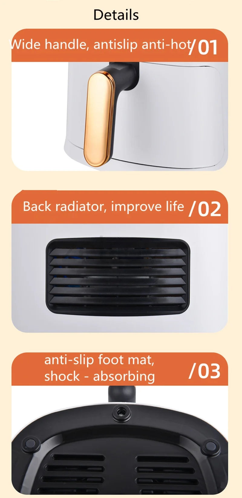 Premium Large Capacity Air Fryer – Oil-Free Smart Cooking with Visual Control