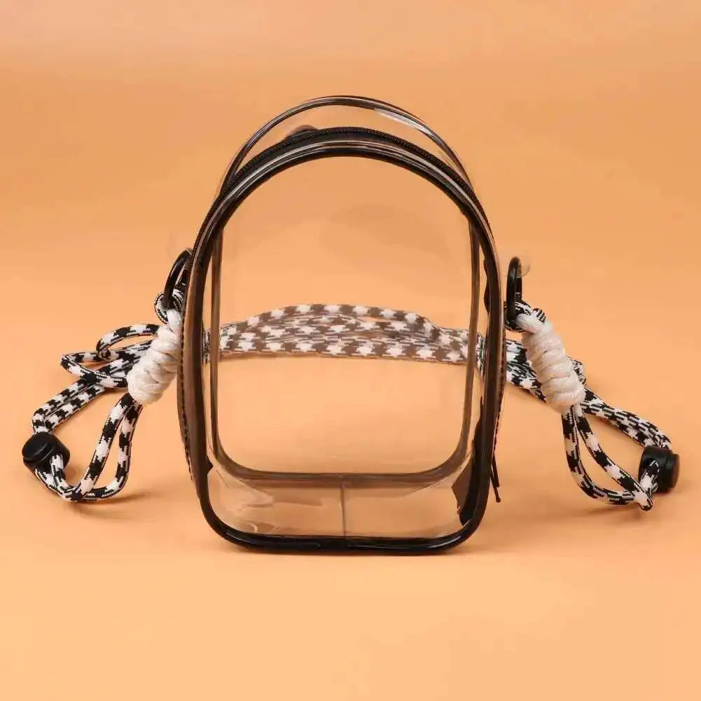 Labubu Transparent Shoulder Bag – 15cm Doll Display Crossbody (No Doll)