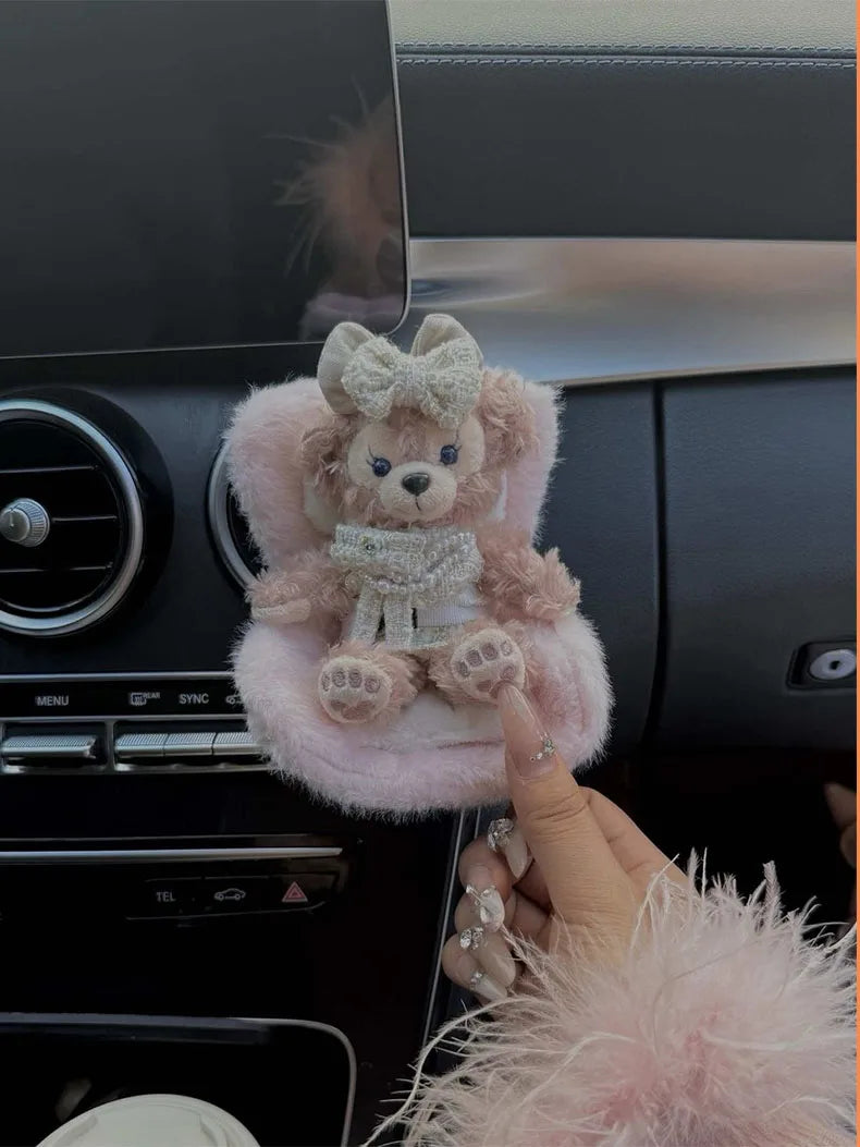 Mini Car Seat for Labubu Dolls – 17cm Safety Chair Plush Car Decor
