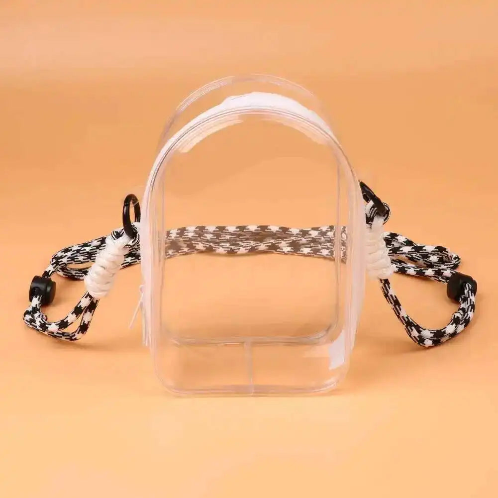 Labubu Transparent Shoulder Bag – 15cm Doll Display Crossbody (No Doll)