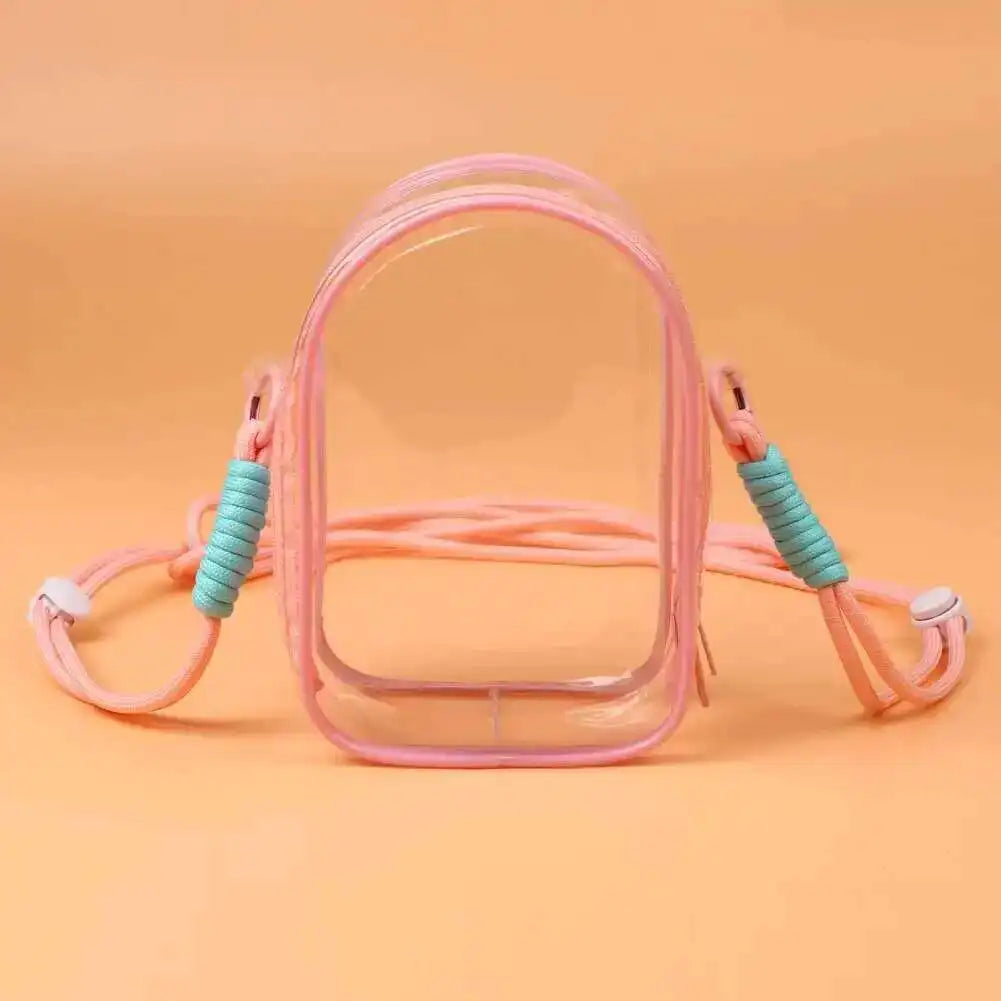Labubu Transparent Shoulder Bag – 15cm Doll Display Crossbody (No Doll)