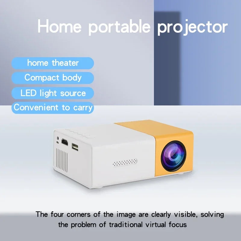 YG300 PRO Mini HD Outdoor Projector – Portable Home Theater for Kids & Mobile Use